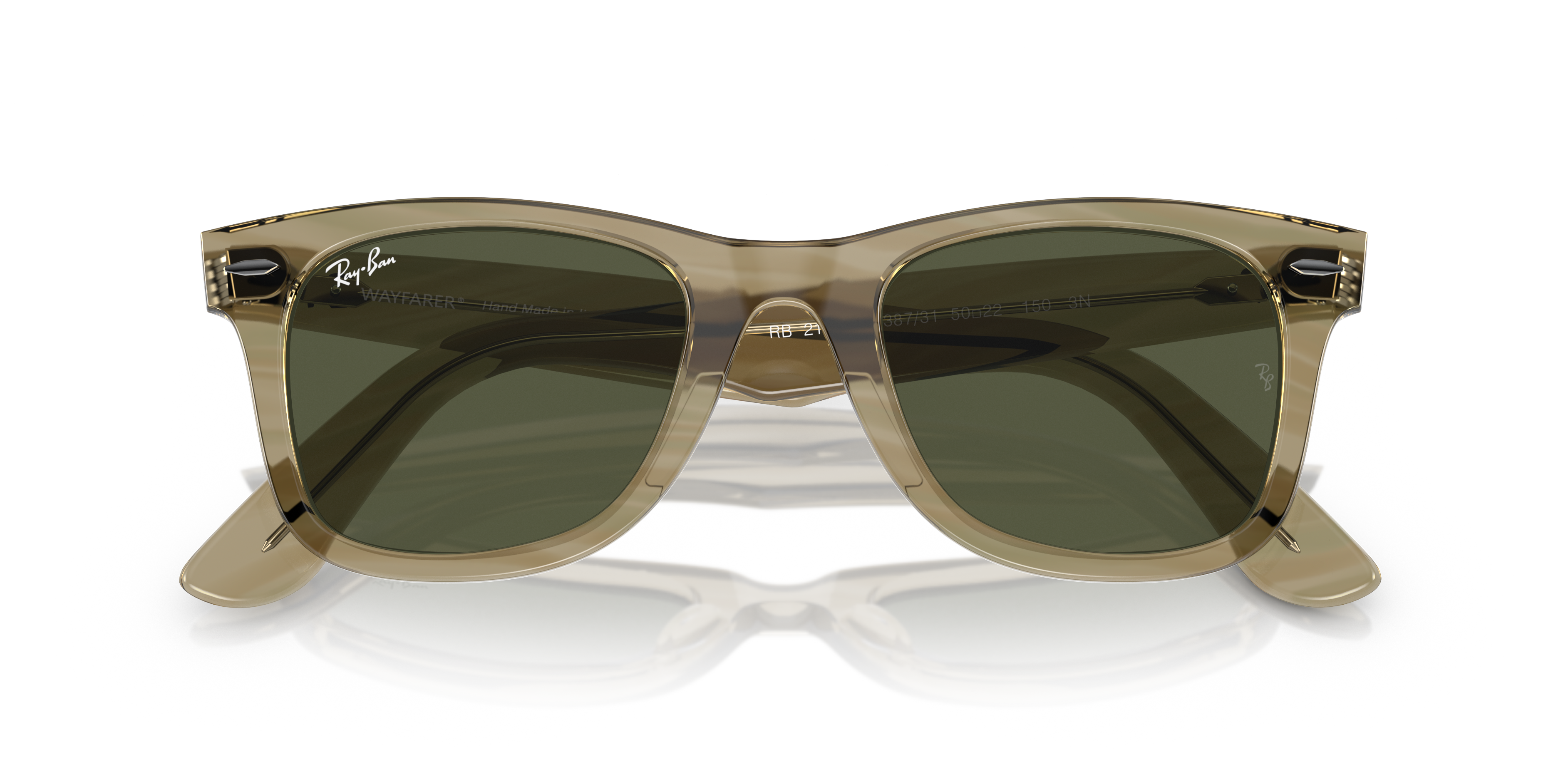 Ray-Ban 0RB2140F - Wayfarer (138731 - Photo Striped Grey)