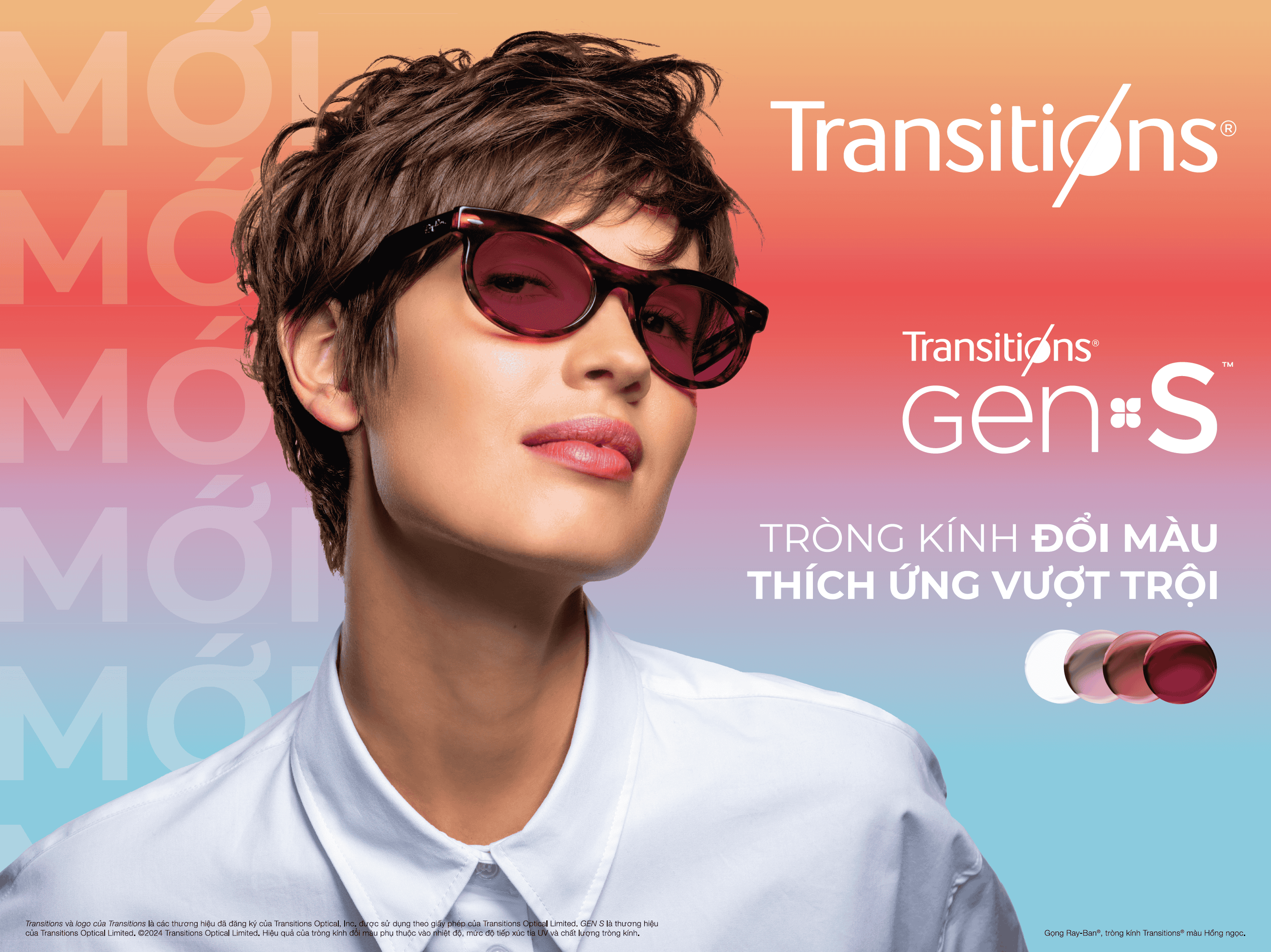 Essilor Transitions Gen S 1.5 – Đổi Màu Siêu Nhanh, Chống Ánh Sáng Xanh