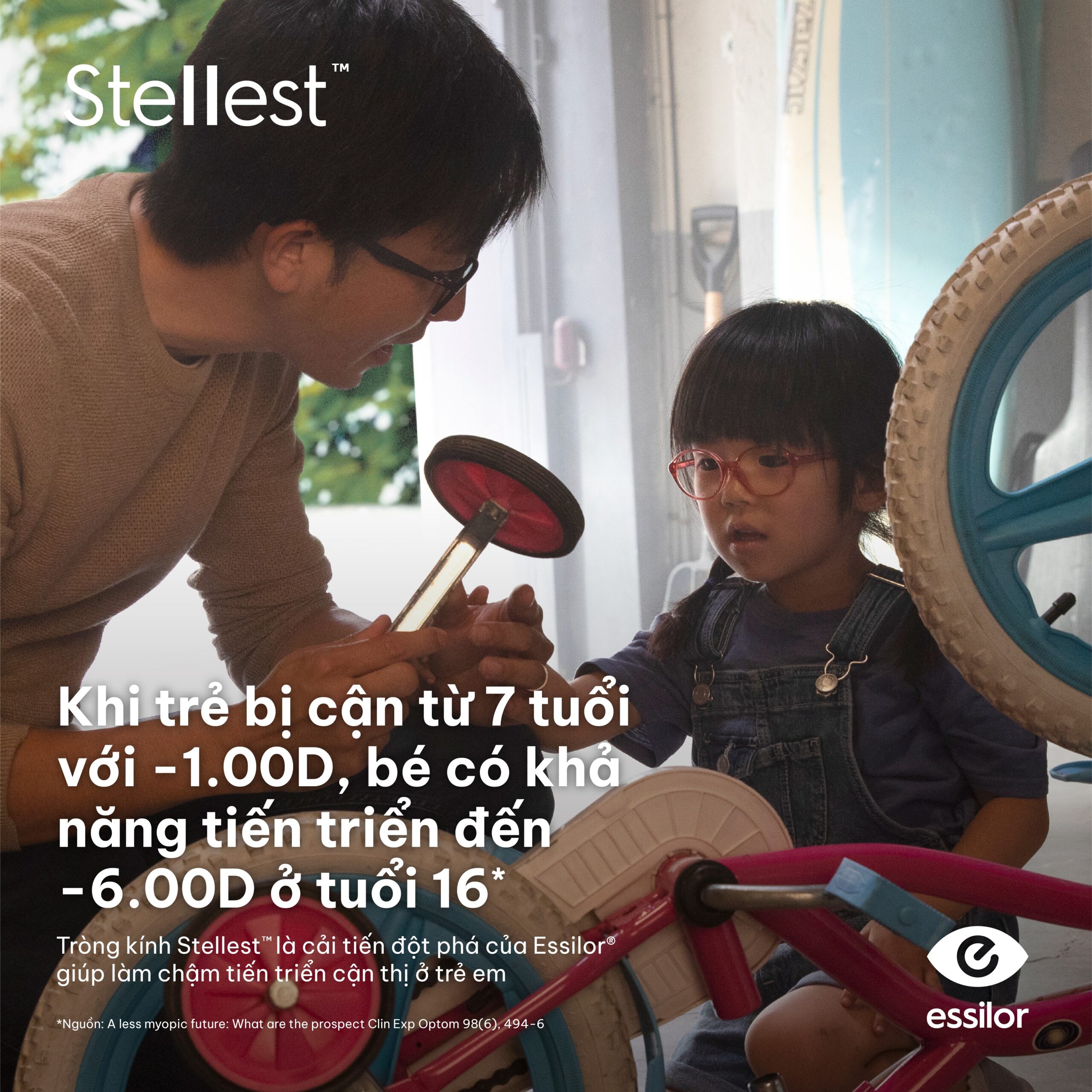Essilor Stellest 1.59 – Kiểm Soát Tiến Triển Cận Thị Trẻ Em