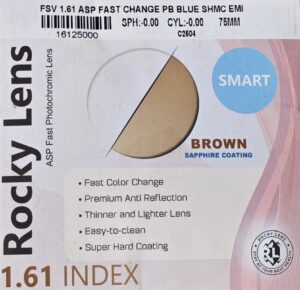 Rocky Smart 1.61 Photochromic - Đổi màu, Lọc ánh sáng xanh